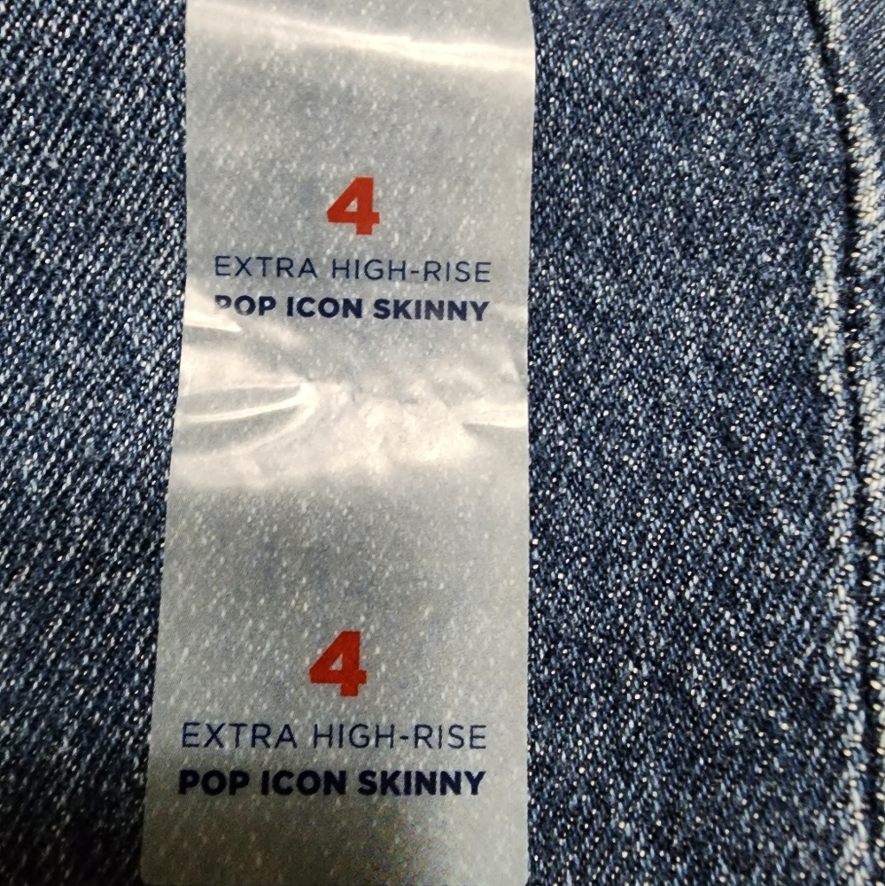 Old Navy Extra High-rise Pop Icon Distress Skinny Blue Jeans Pants 👖 - Picture 5 of 14